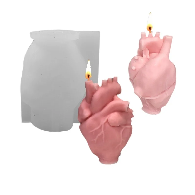 Candle Making Kit - DIY Human Heart Silicone Candle Molds