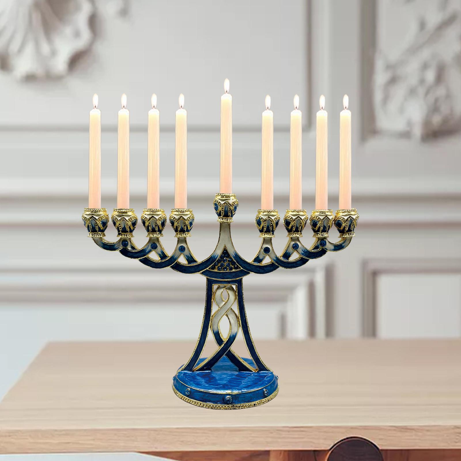 Enameled Menorah Candle Holder - Paraffin Wax recension och pris