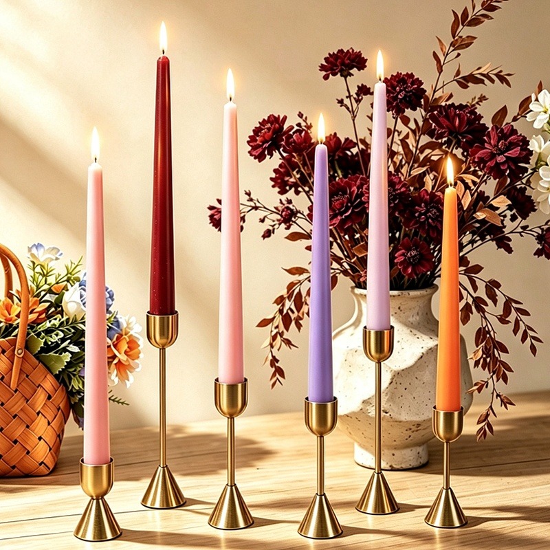 Burgundy Taper Candles, Long S - Silk Candle recension och pris