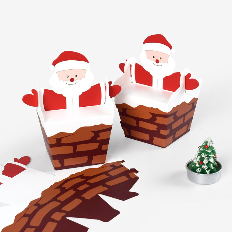10/30/50pcs Santa Claus Climbi - Candle Containers recension och pris