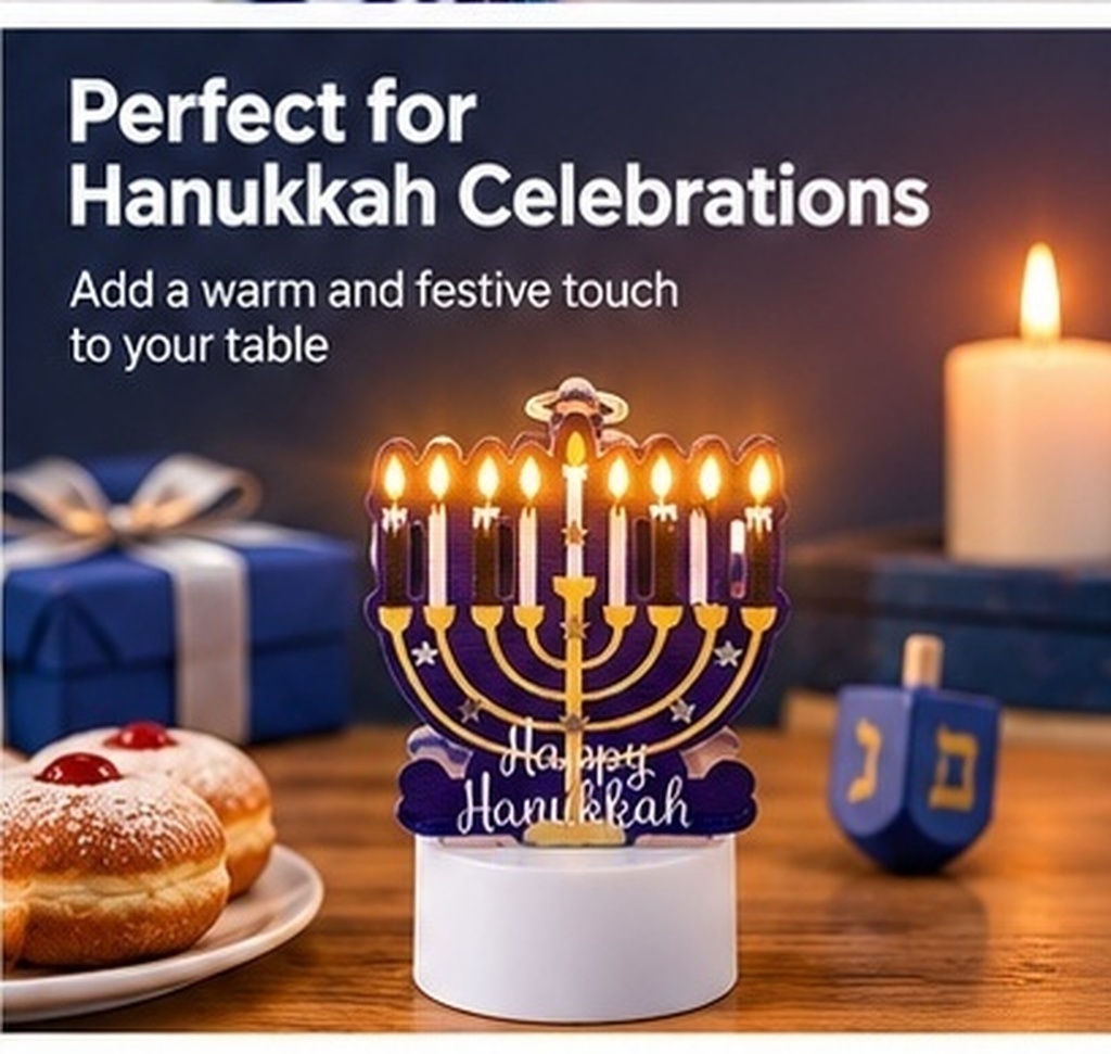 Iron LED Flameless Hanukkah Ca - Paraffin Wax recension och pris
