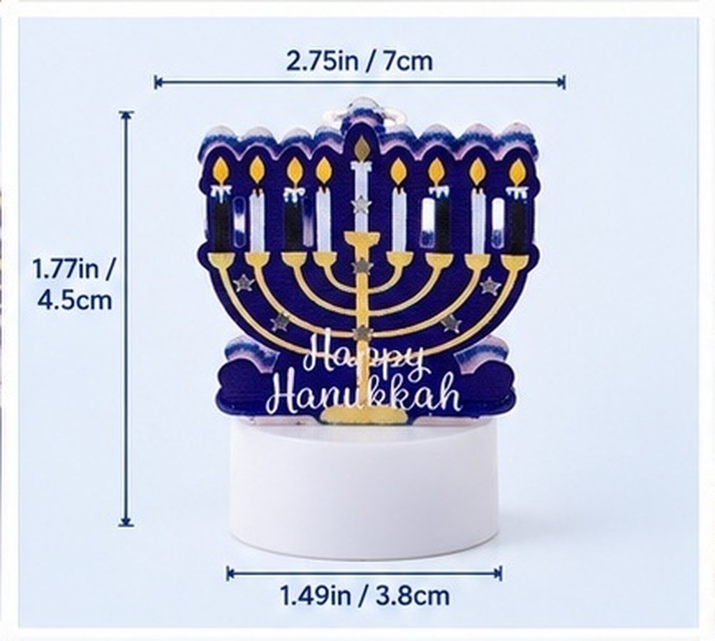 Iron LED Flameless Hanukkah Ca - Paraffin Wax recension och pris