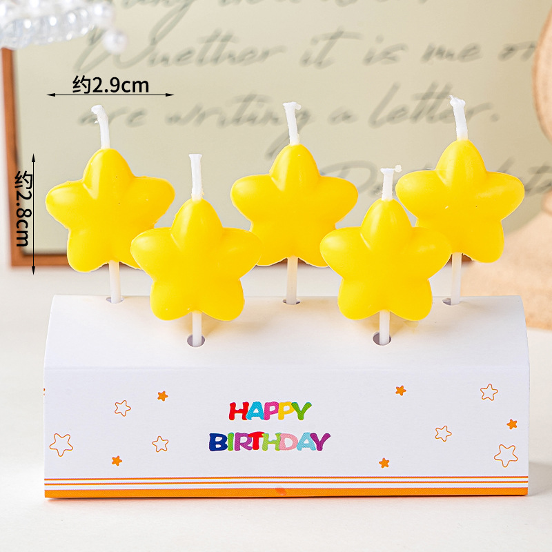Yellow Five-pointed Star Candl - Paraffin Wax recension och pris