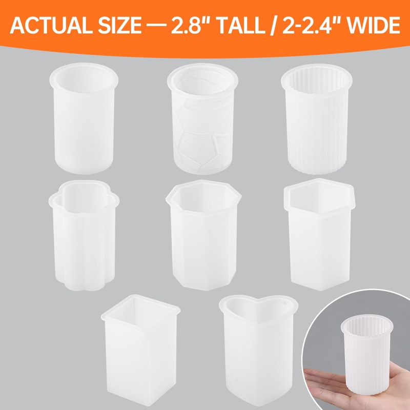 8 Silicone Candle Mold Set，Inc - Candle Wick recension och pris