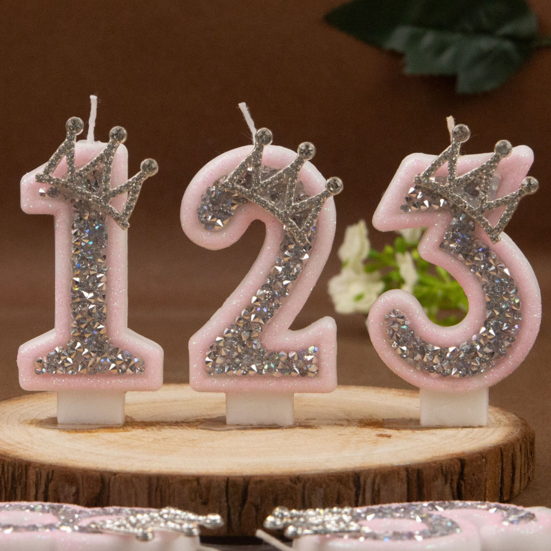 Digital Candles 0-9 Pink Silve - Silk Candle recension och pris