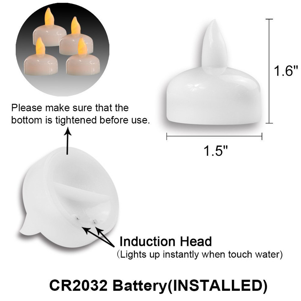 12Pcs Waterproof Floating LED  - Paraffin Wax recension och pris
