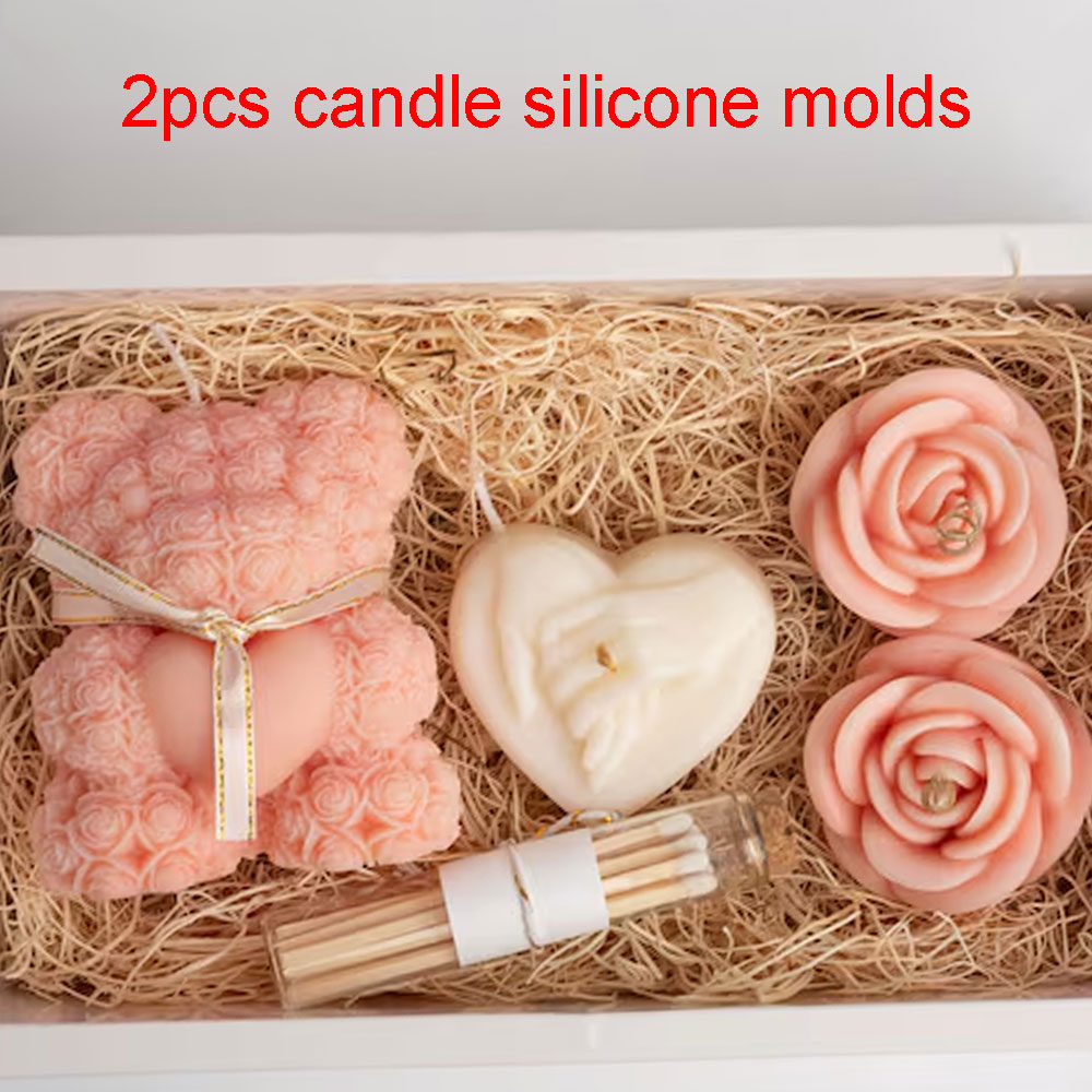 Teddy Bear Heat Rose Silicone  - Candle Making Kit recension och pris
