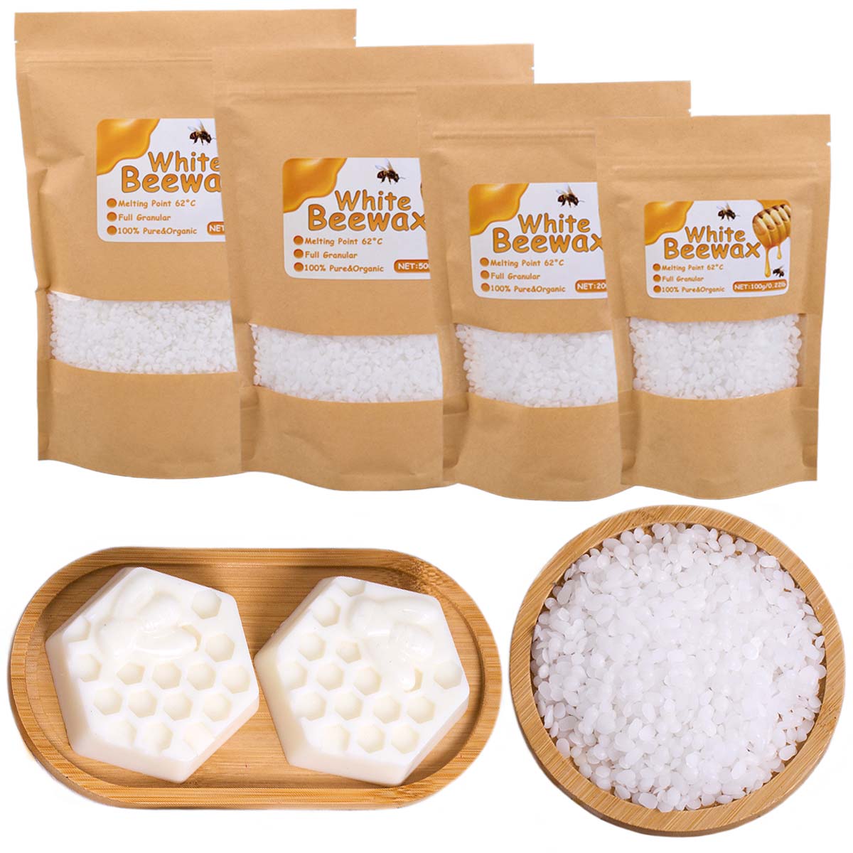 White Beeswax Pure Natural Gra - Candle Wick recension och pris