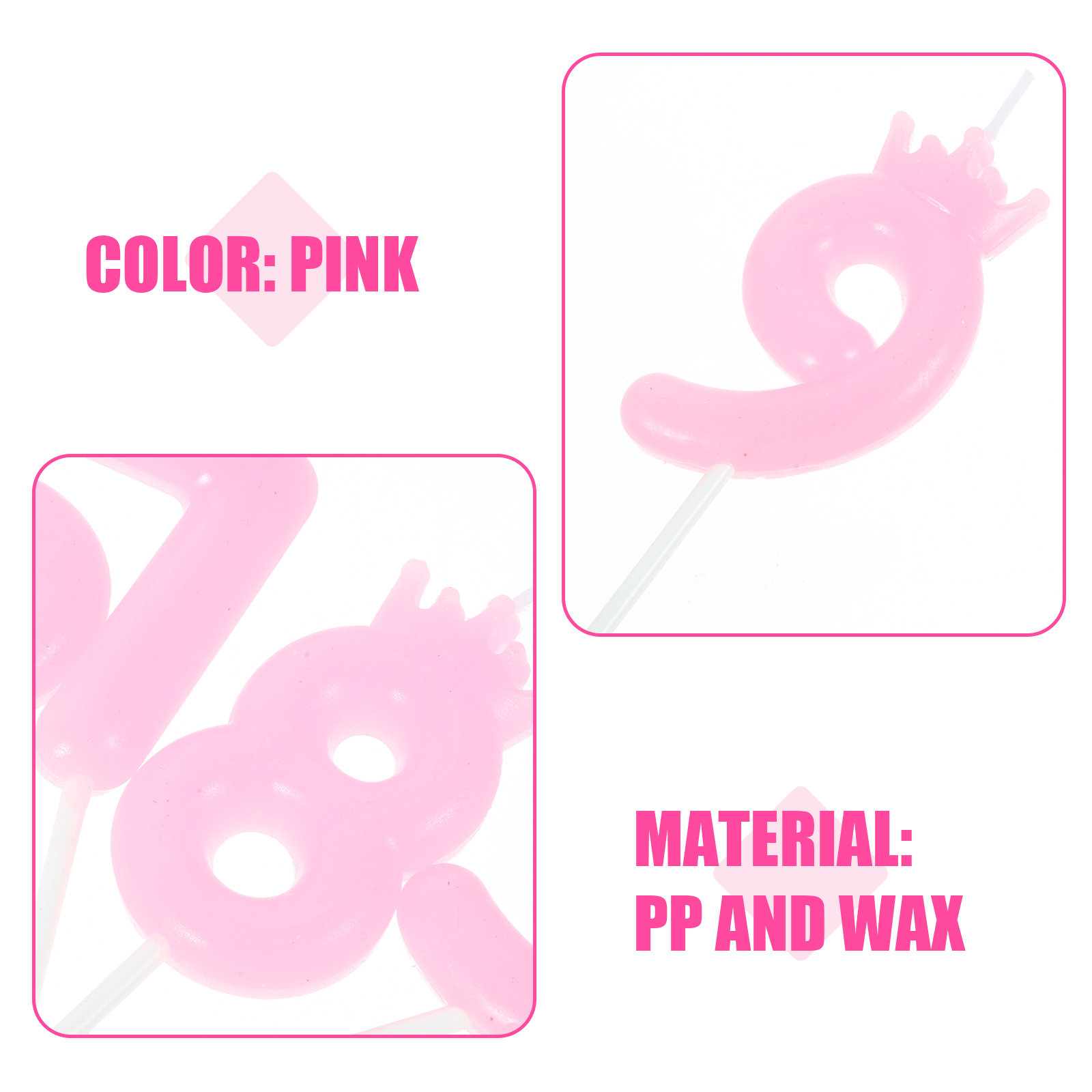 10pcs Crown Design Number Cand - Paraffin Wax recension och pris