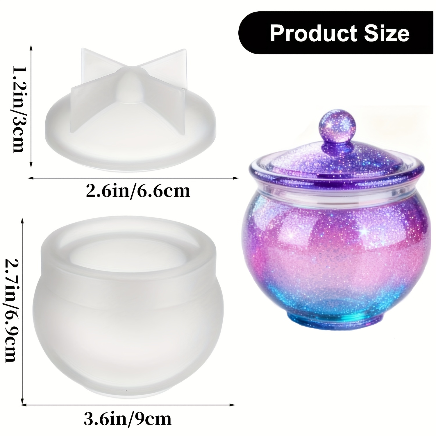 1 set of round resin can molds - Candle Molds recension och pris